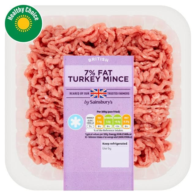 Sainsbury's 7% Fat Fresh British Turkey Mince 500g - gallery image 1
