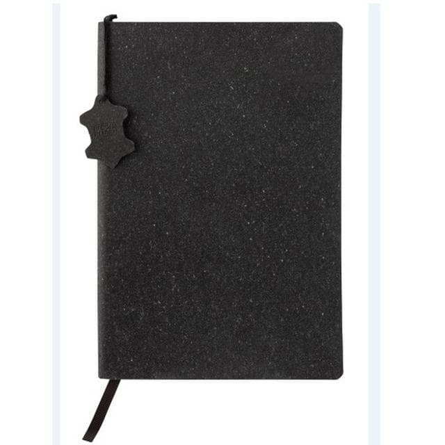 Sainsbury's Home Recycled Leather Notebook Medium Black - gallery image 1