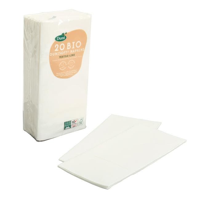 Sainsbury's Home Pack of 20 White Linen Effect Paper Napkins - gallery image 1