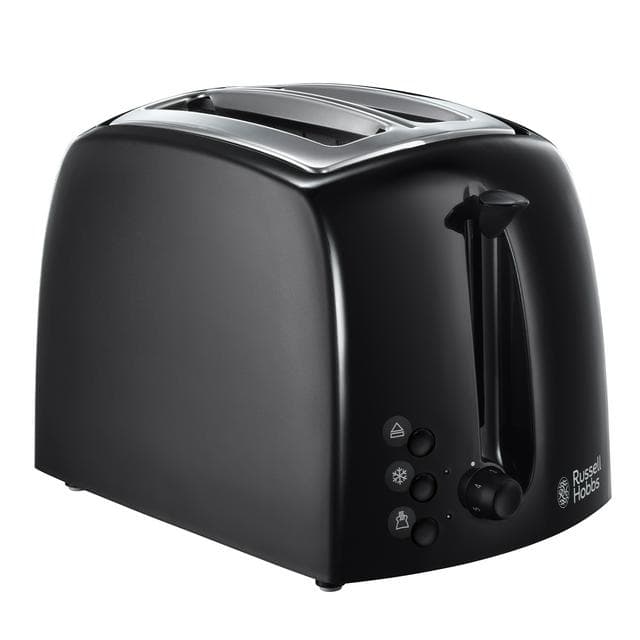 Russell Hobbs Textures 2 Slice Black Plastic Toaster 21641 - gallery image 1