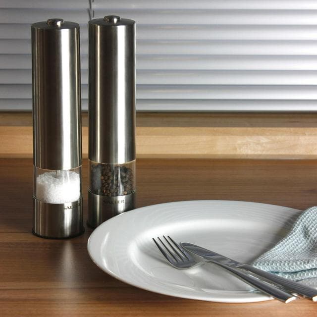 Salter Electronic Stainless Steel Mill Set - Silver - gallery image 2