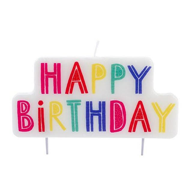 Sainsbury's Home Happy Birthday Rainbow Candle - gallery image 1