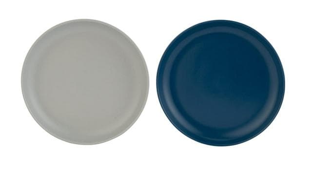 Habitat Matte Side Plate Assortment - Grey - gallery image 1