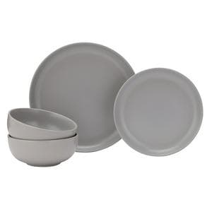 Habitat 12pc Matte Grey Dinner Set