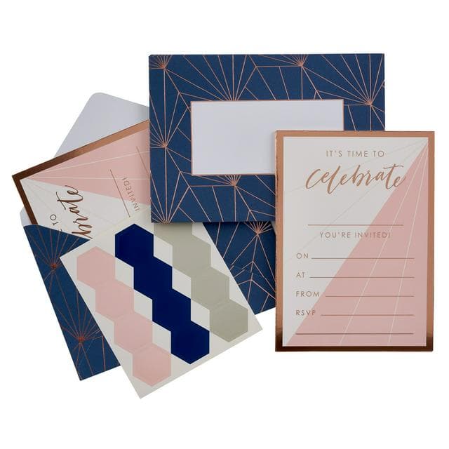Sainsbury's Home Pack of 10 Hexagon Party Invites - gallery image 1