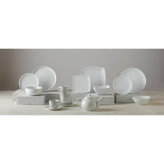 Sainsbury's Home Coupe 12 Piece Porcelain Dinner Set - Super White - gallery image 5