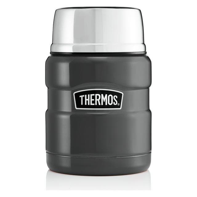Thermos Stainless Steel King Gun Metal Food Flask - 470ml - gallery image 1