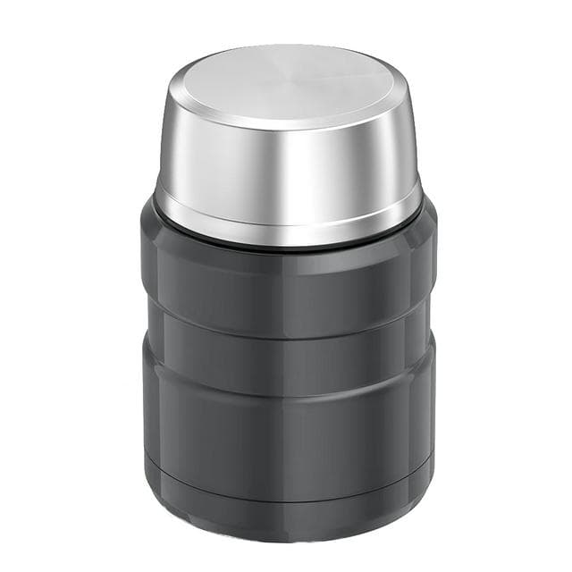 Thermos Stainless Steel King Gun Metal Food Flask - 470ml - gallery image 2