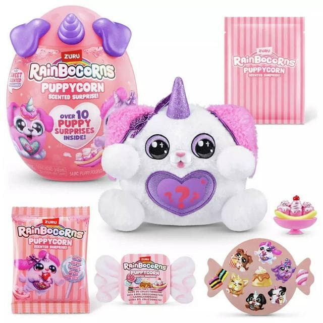 Rainbocorns Sparkle Heart Surprise Series 3 Puppycorns by ZURU - gallery image 5