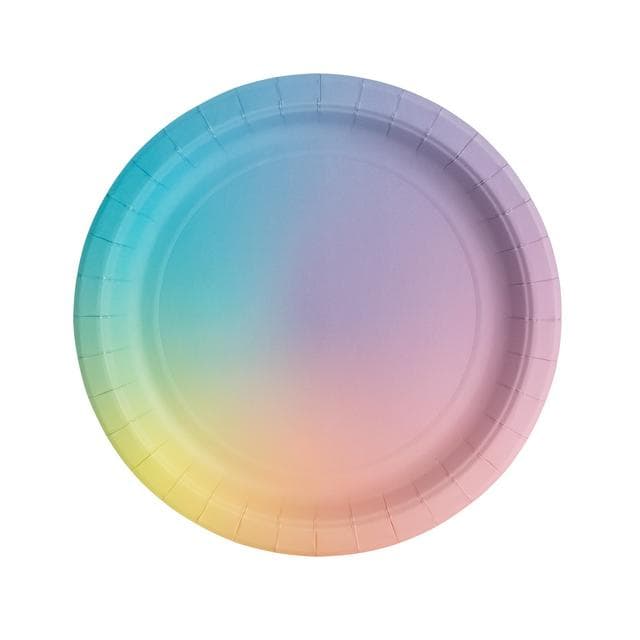 Wonder Rainbow Ombre Paper Plates - gallery image 1