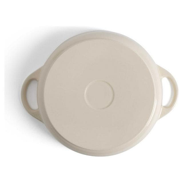 Habitat 4 Litre cast Iron Shallow Casserole Dish - Cream - gallery image 5