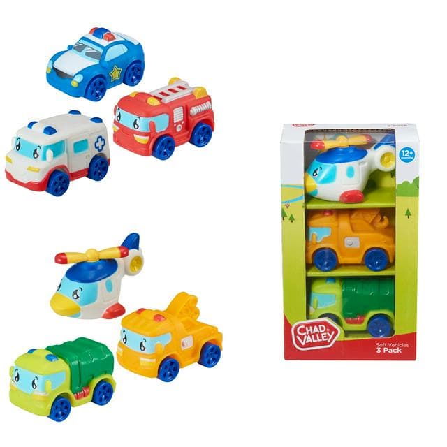 Chad Valley Soft Vehicles 3 Pack - gallery image 1