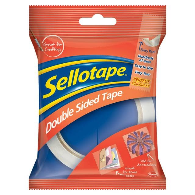 Sellotape Double Sided Tape 1 Roll 12mmx33m - gallery image 1