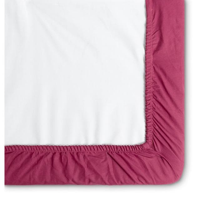 Habitat Cotton Rich 180 TC Fitted Sheet - Plain Berry - gallery image 4