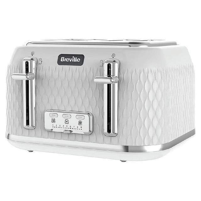 Breville VTT911 Curve 4 Slice Toaster - White and Chrome - gallery image 1