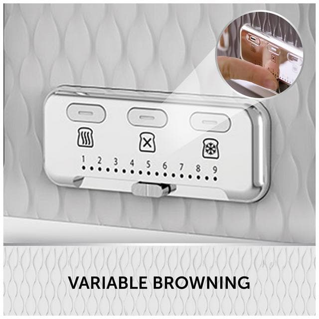 Breville VTT911 Curve 4 Slice Toaster - White and Chrome - gallery image 2