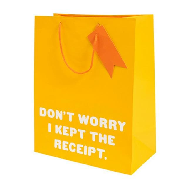 Sainsbury's Oh Deer Don't worry I kept receipt Large Present Gift Bag Birthday Celebration - gallery image 1
