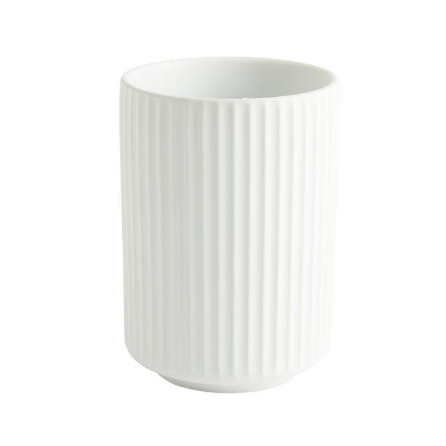 Sainsbury's Home Ribbed Tumbler - White - gallery image 1
