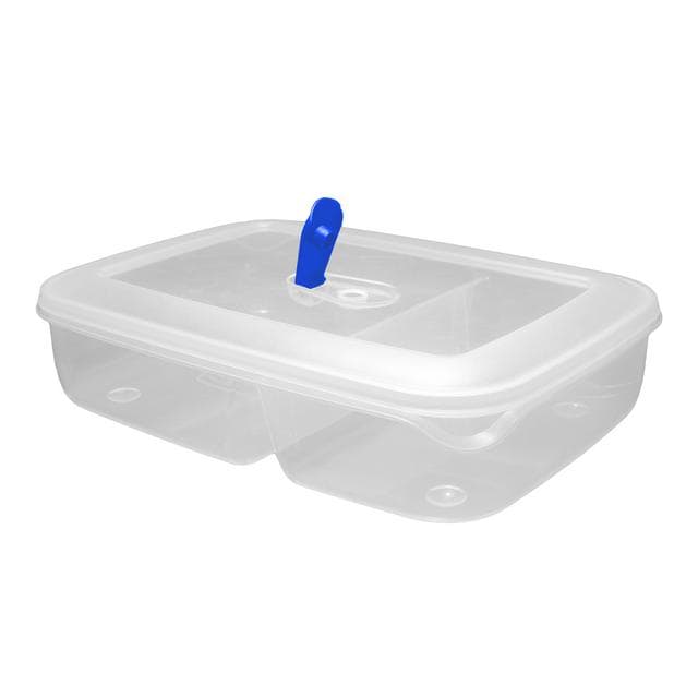 Sainsbury's Home 2 Compartment Plastic Microwave Container - gallery image 1