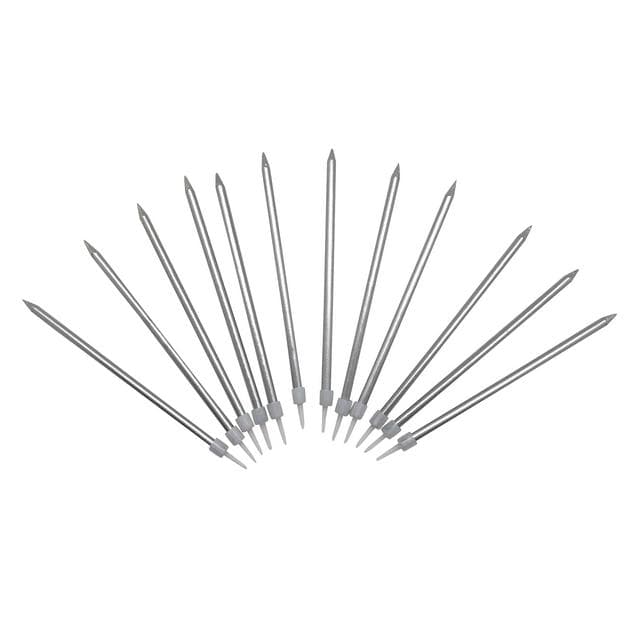 Habitat Long Candles Silver 12pk - gallery image 1