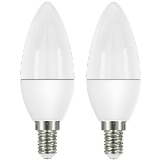 Sainsbury's Home Pack of 2 LED Candle 60W SES Daylight Light Bulb - gallery image 1
