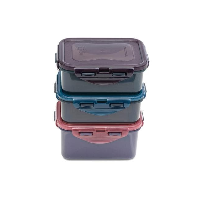 Lock & Lock Eco Rectangular Set 2x350ml & 470ml 3pc - gallery image 1