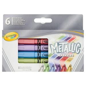 Crayola Pack of 6 Metallic Markers