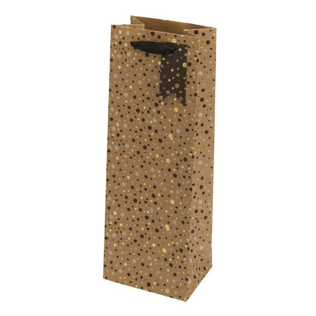 Sainsbury's Home Kraft Spot Bottle Gift Bag For Champagne Prosecco Wine - gallery image 1