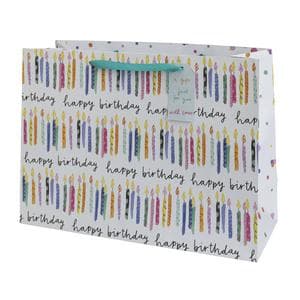 Sainsbury's Home Brights Happy Birthday Extra Large Present Gift Bag Birthday Celebration