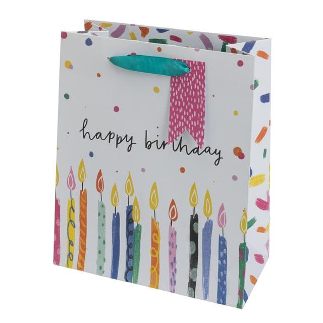 Sainsbury's Home Brights Happy Birthday Medium Present Gift Bag Birthday Celebration - gallery image 1