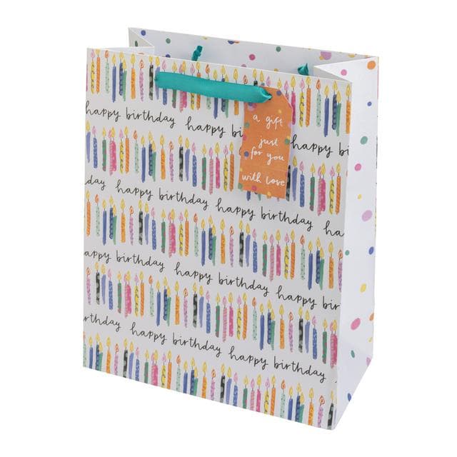 Sainsbury's Home Brights Happy Birthday Large Present Gift Bag Birthday Celebration - gallery image 1