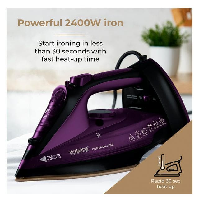 Tower T22008 2-in-1 CeraGlide Steam Trad Iron - gallery image 4