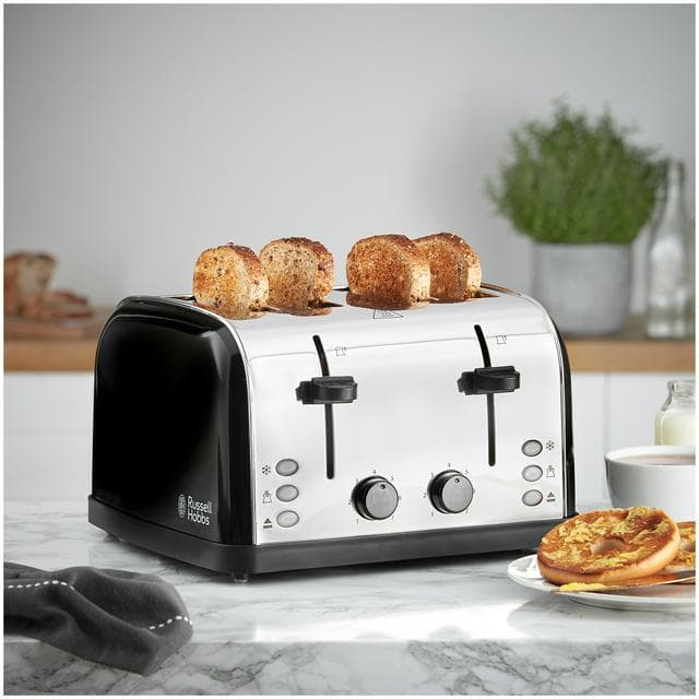 Russell Hobbs Worcester 4 Slice Black Toaster 28360 - gallery image 5