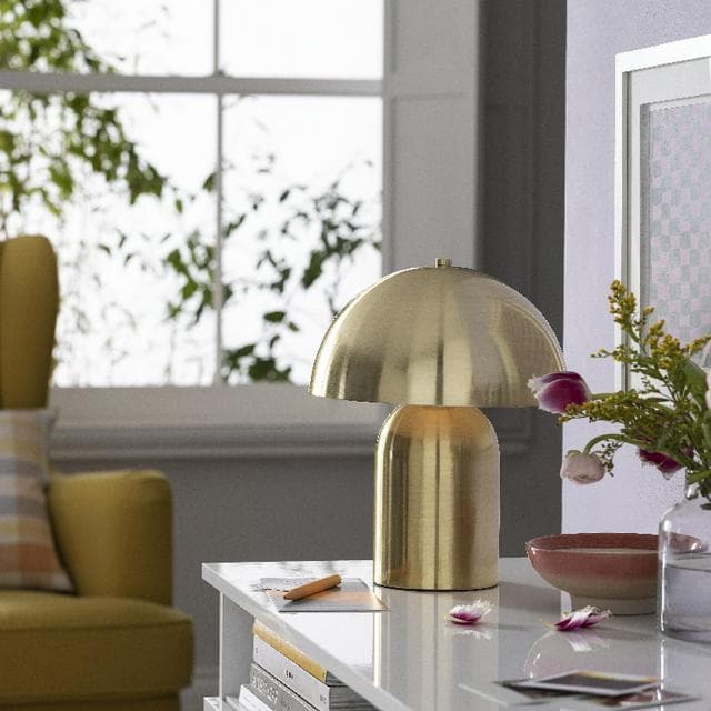 Sainsbury's Home Mushroom Brass Table Lamp - gallery image 4