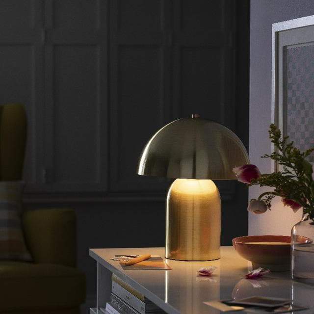 Sainsbury's Home Mushroom Brass Table Lamp - gallery image 5
