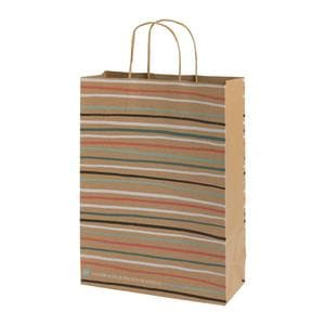 Sainsbury's Eco Nature Kraft Stripe Large Present Gift Bag Birthday Celebration