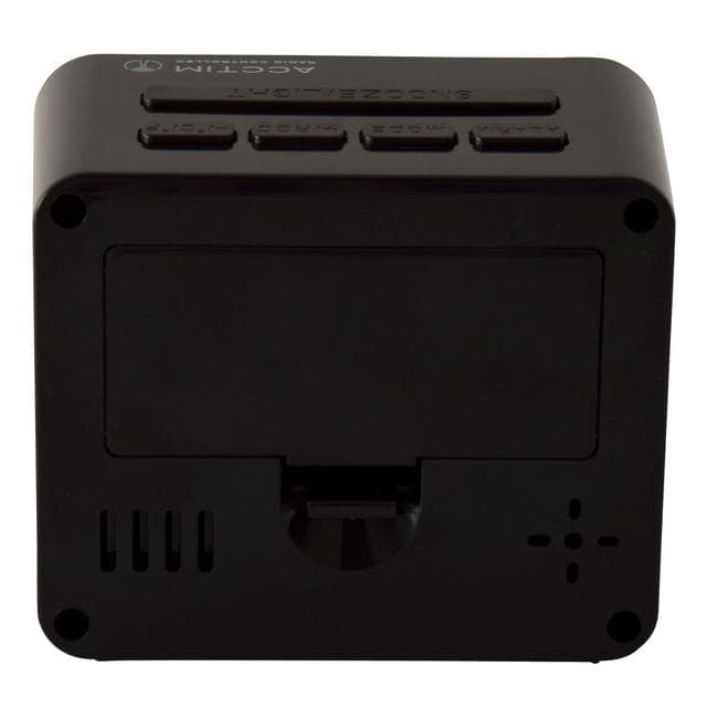 Acctim Cole Radio Controlled LCD Display Alarm Clock - Black - gallery image 4