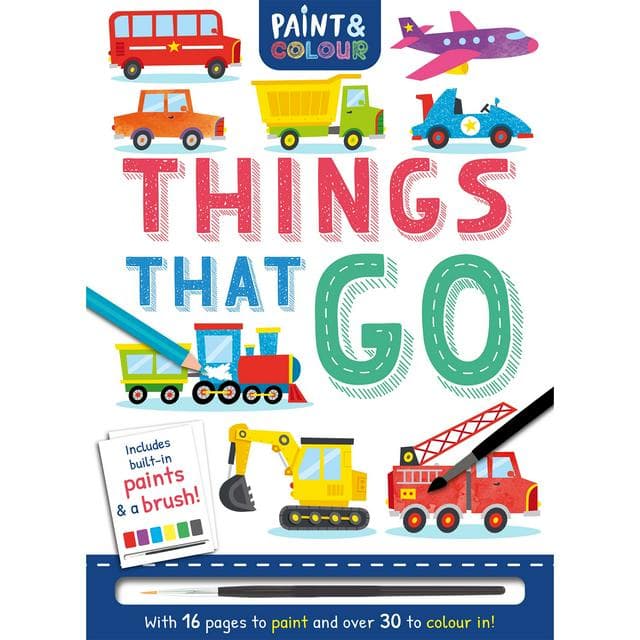 Igloo Books Things That Go Paint & Colour Book - gallery image 1