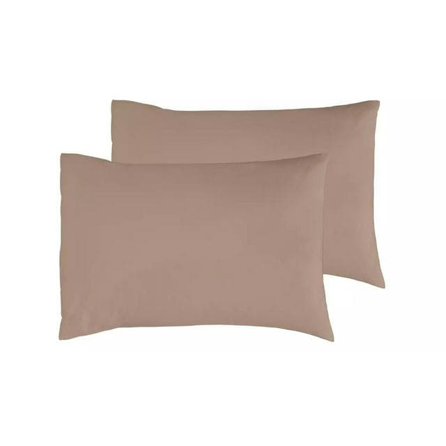 Habitat Cotton Rich Pillowcase Pair Taupe - gallery image 1