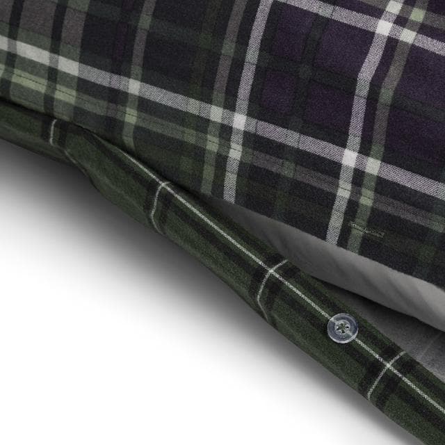 Habitat Xmas Robin Check Bedding Set Green - gallery image 3
