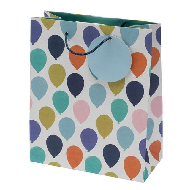 Sainsbury's Multi Balloons Medium Present Gift Bag Birthday Celebration - gallery image 1