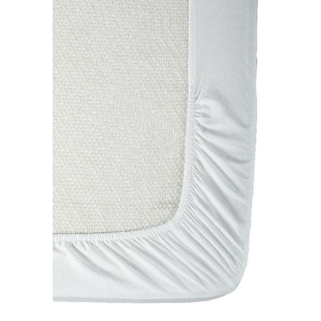 Habitat Pure Cotton 200TC Deep Fitted Sheet - White - gallery image 2