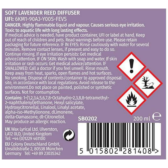Wax Lyrical 200ml Scented Diffuser - Soft Lavender - gallery image 4