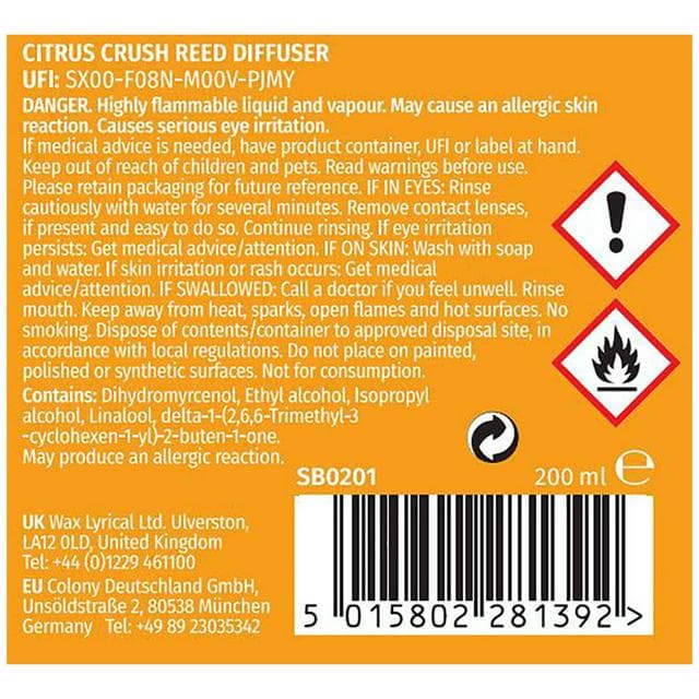 Wax Lyrical 200ml Scented Diffuser - Citrus Crush - gallery image 4