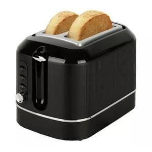 Cookworks Texture Tilly 2 Slice Toaster - Black