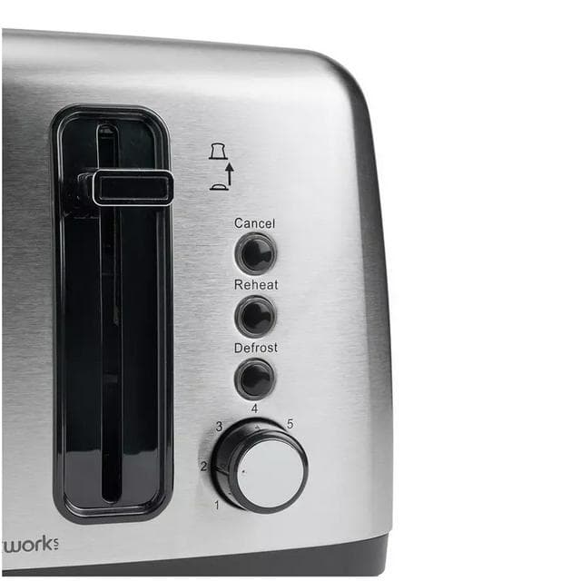 Cookworks 4 Slice Toaster - Stainless Steel - gallery image 2