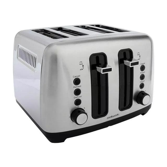 Cookworks 4 Slice Toaster - Stainless Steel - gallery image 3