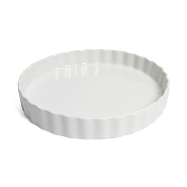 Habitat 24cm Riko Non Stick Porcelain Pie Dish - Cream - gallery image 1