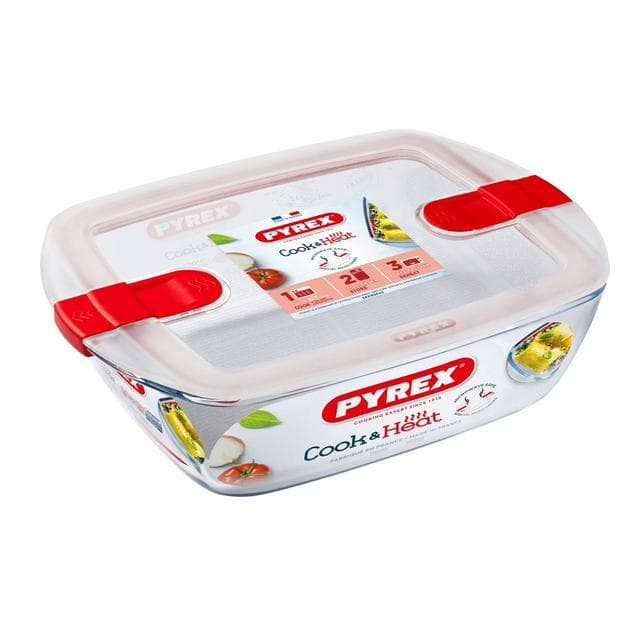 Pyrex Cook & Heat 2.6L Rectangular Glass Dish - gallery image 1