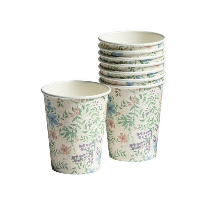 Sainsbury's Home Dressing Table Floral Cups 8pk - gallery image 1